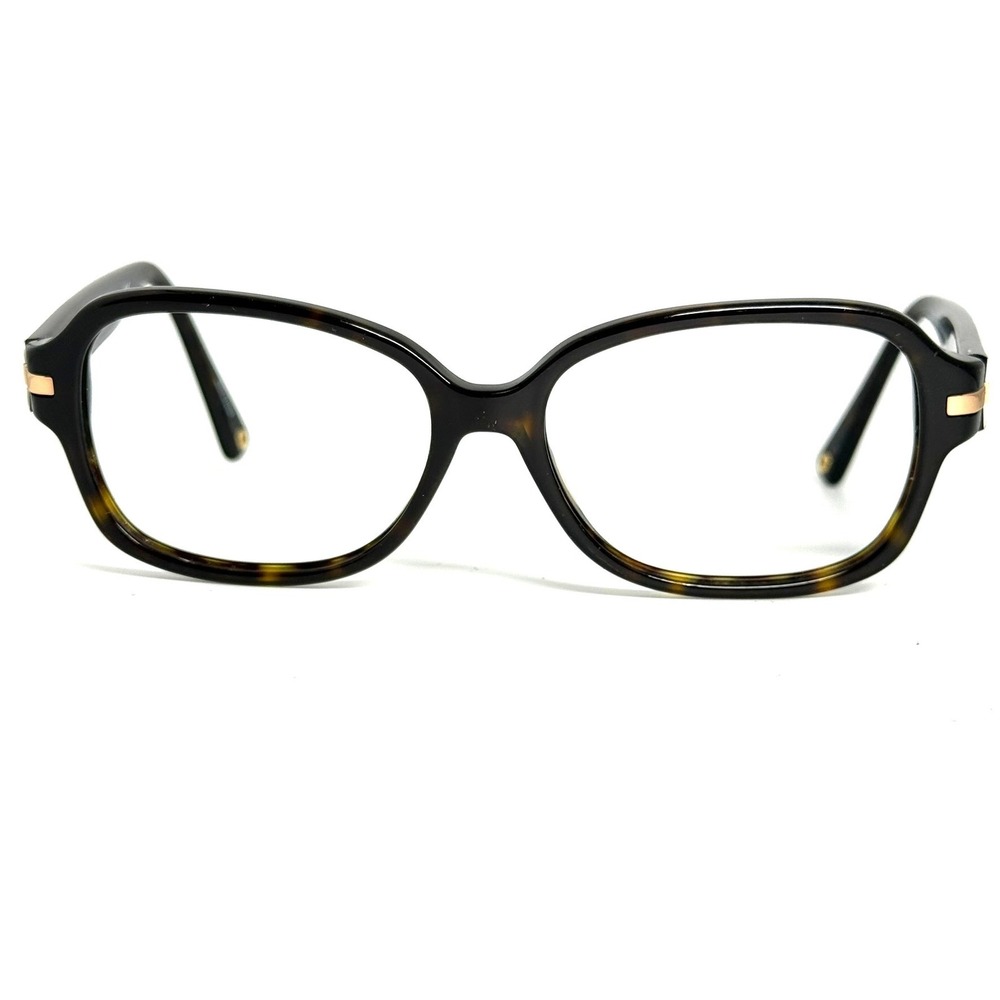Coach HC 8105 Amber Dark Tortoise Beige Ocelot Sig C Eyeglasses 58-16-135